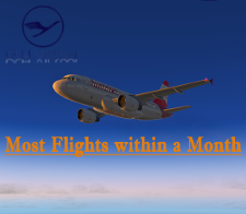 Most Flights within a Month - given for completing the most Flights within a Month
